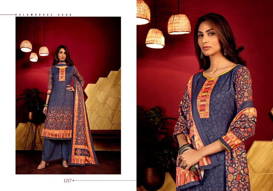 bipson inayat 1216 to 1219 Woollen Pashmina exclusive print and colours salwar suit catalog