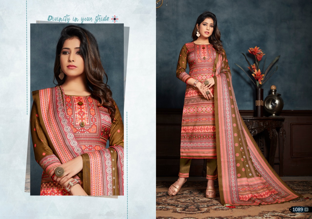 bipson roma 1088 to 1091 Woollen Pashmina exclusive print and colours salwar suit catalog