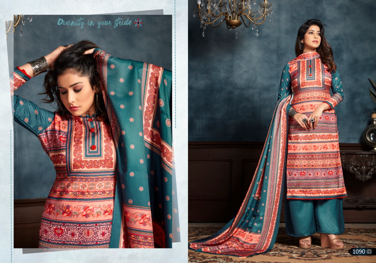 bipson roma 1088 to 1091 Woollen Pashmina exclusive print and colours salwar suit catalog