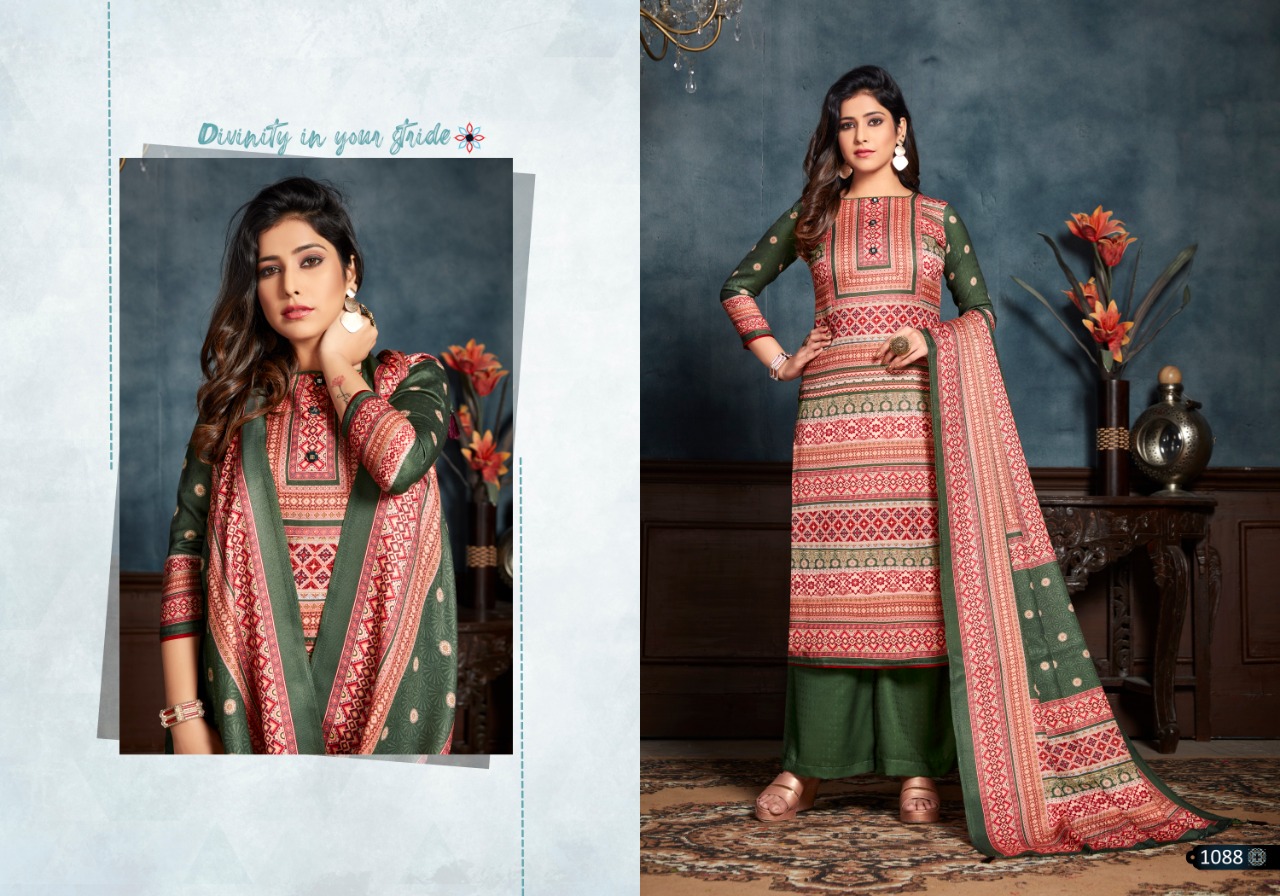 bipson roma 1088 to 1091 Woollen Pashmina exclusive print and colours salwar suit catalog