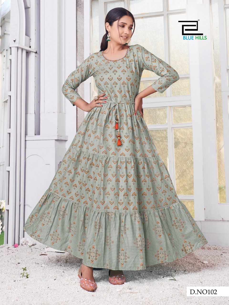 blue hills trend 4 you cotton new and modern style long gown catalog