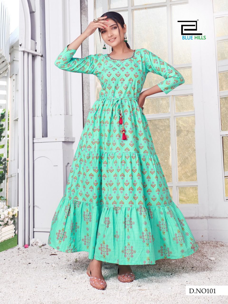 blue hills trend 4 you cotton new and modern style long gown catalog