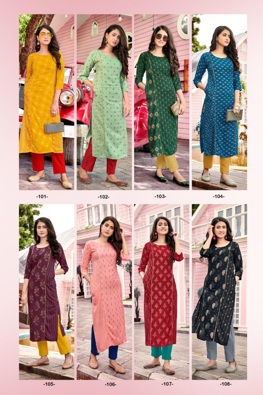 bluehills hi class vol 1 rayon classic trendy look kurti catalog