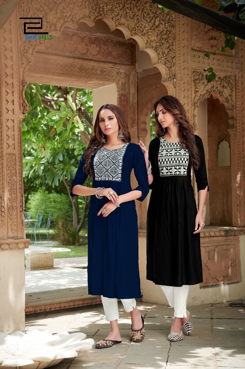 bluehills miss india vol 5 rayon graceful look kurti catalog