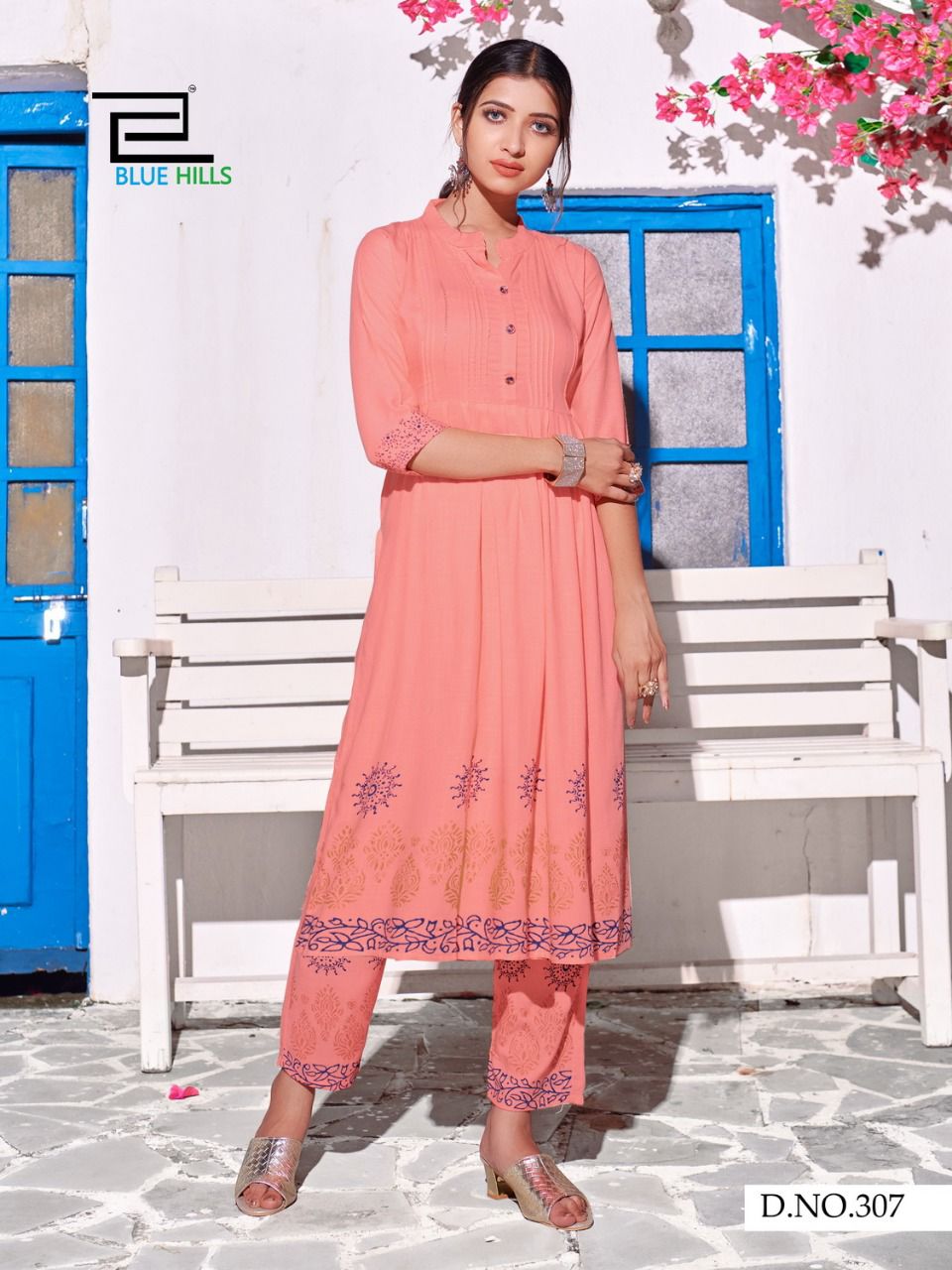 bluehills purple vol 3 rayon classic trendy look kurti with pant catalog