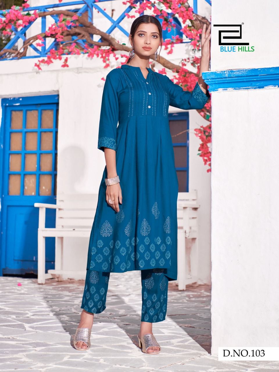 bluehills purple vol 3 rayon classic trendy look kurti with pant catalog