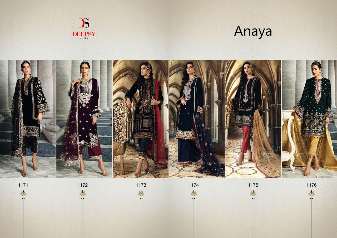 deepsy suit anaya velvet regal look salwar suit catalog