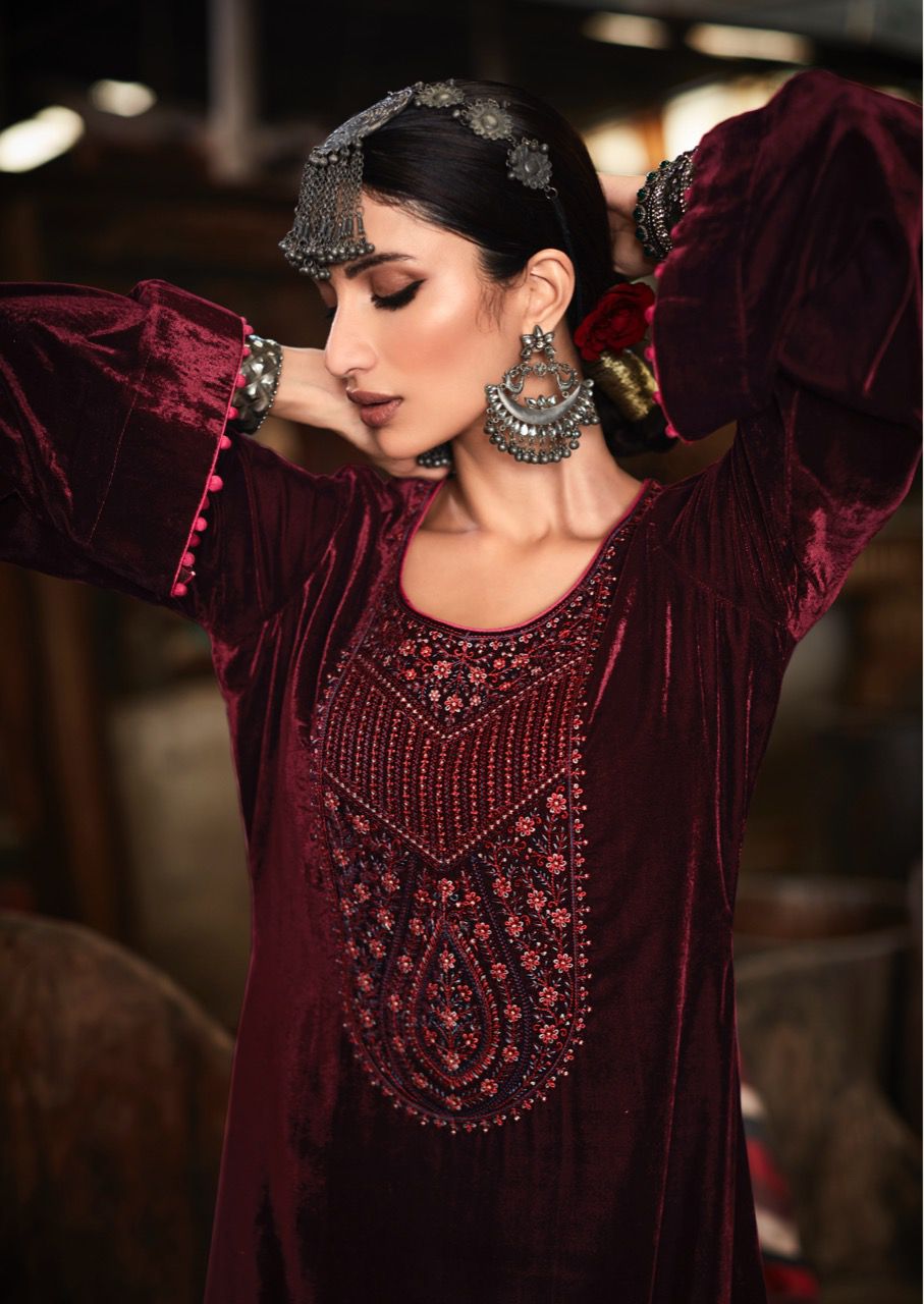 deepsy suits sahjadi velvet festive look salwar suit catalog