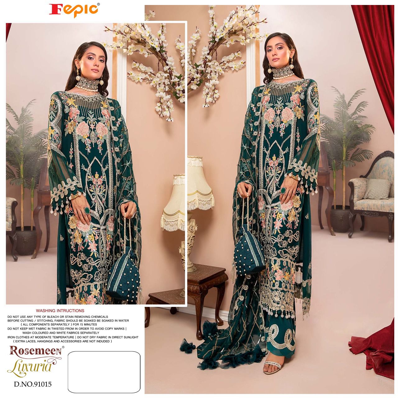 fepic rosemeen luxuria georgette regal look salwar suit catalog