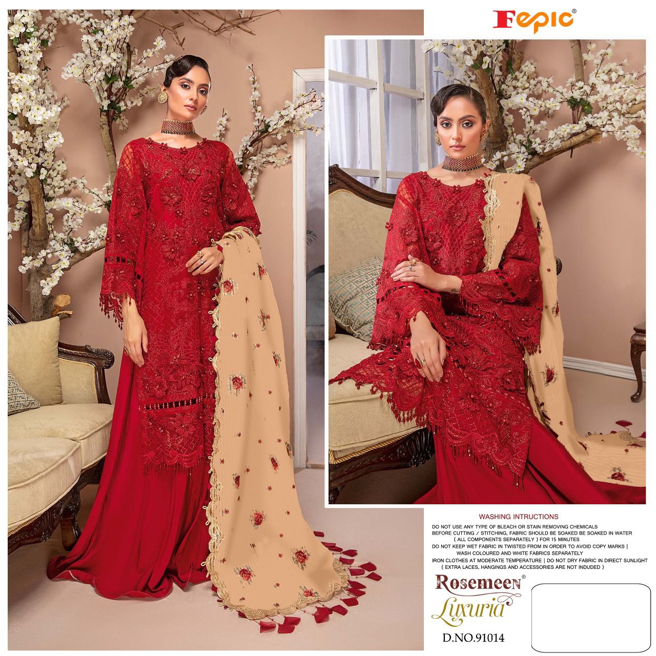 fepic rosemeen luxuria georgette regal look salwar suit catalog