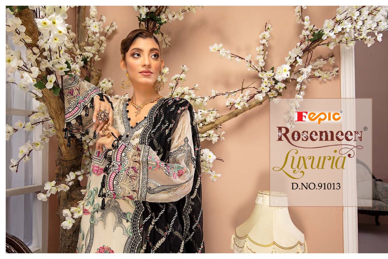 fepic rosemeen luxuria georgette regal look salwar suit catalog