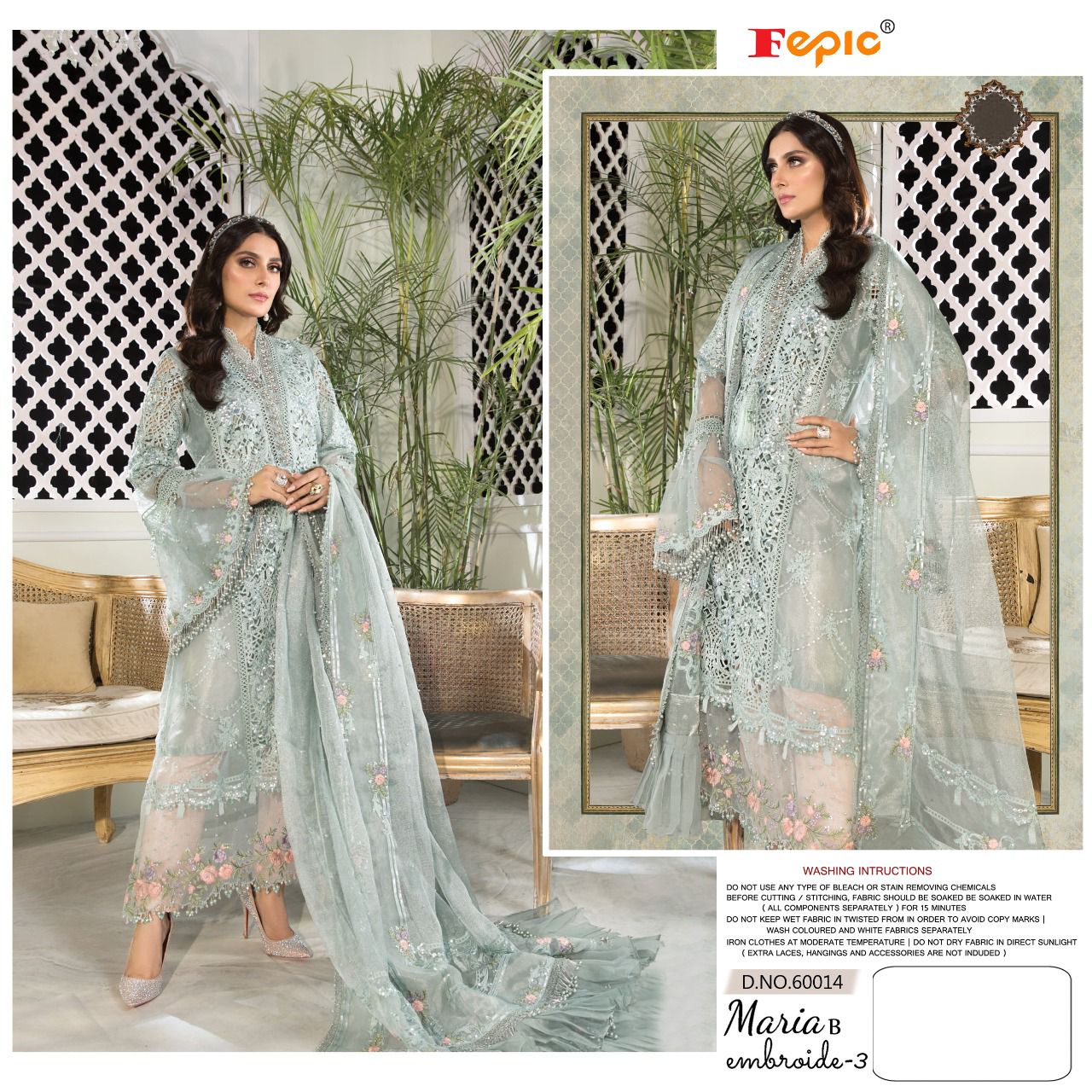 FEPIC Rosemeen 60014 Salwar Kameez Organza / butterfly net Singles