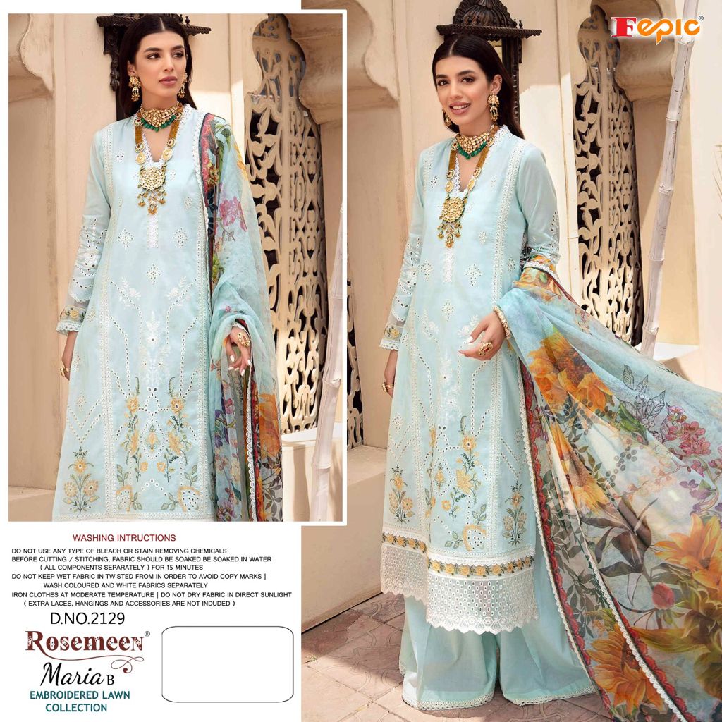 fepic rosemeen maria b embroidered lawn collection cotton catchy look salwar suit catalog