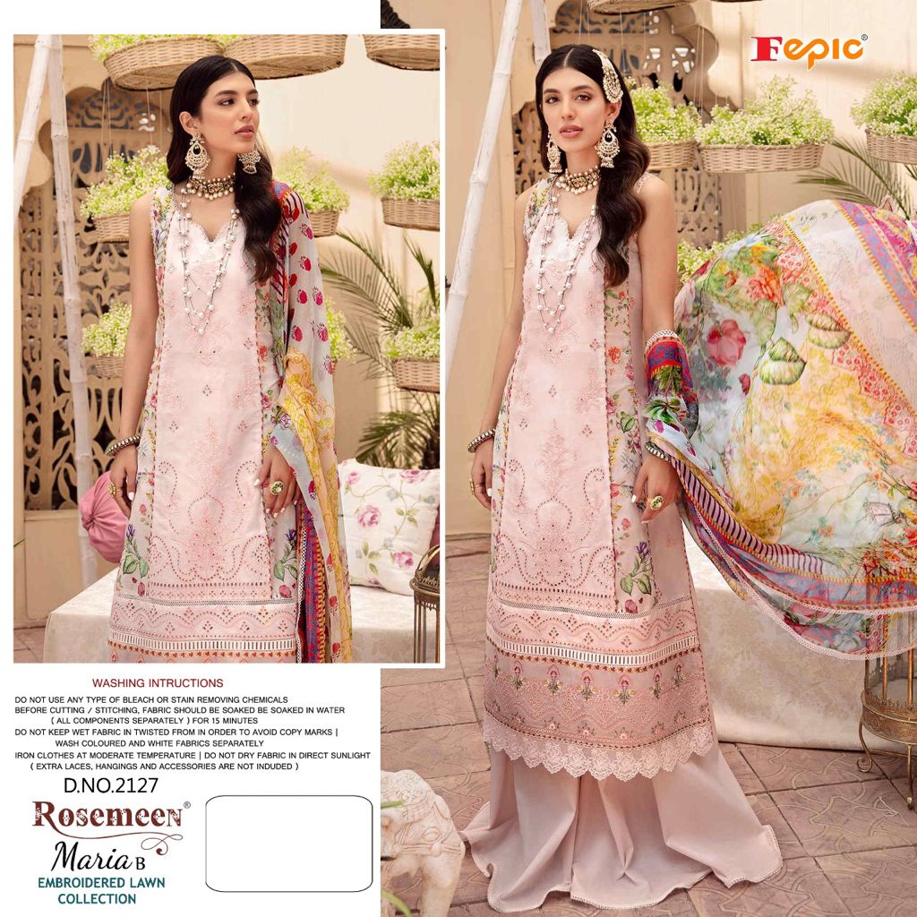 fepic rosemeen maria b embroidered lawn collection cotton catchy look salwar suit catalog