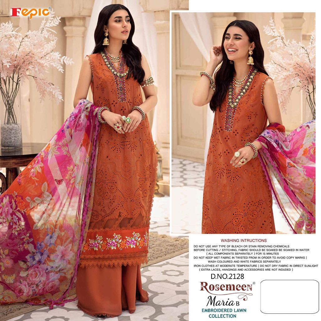 fepic rosemeen maria b embroidered lawn collection cotton catchy look salwar suit catalog