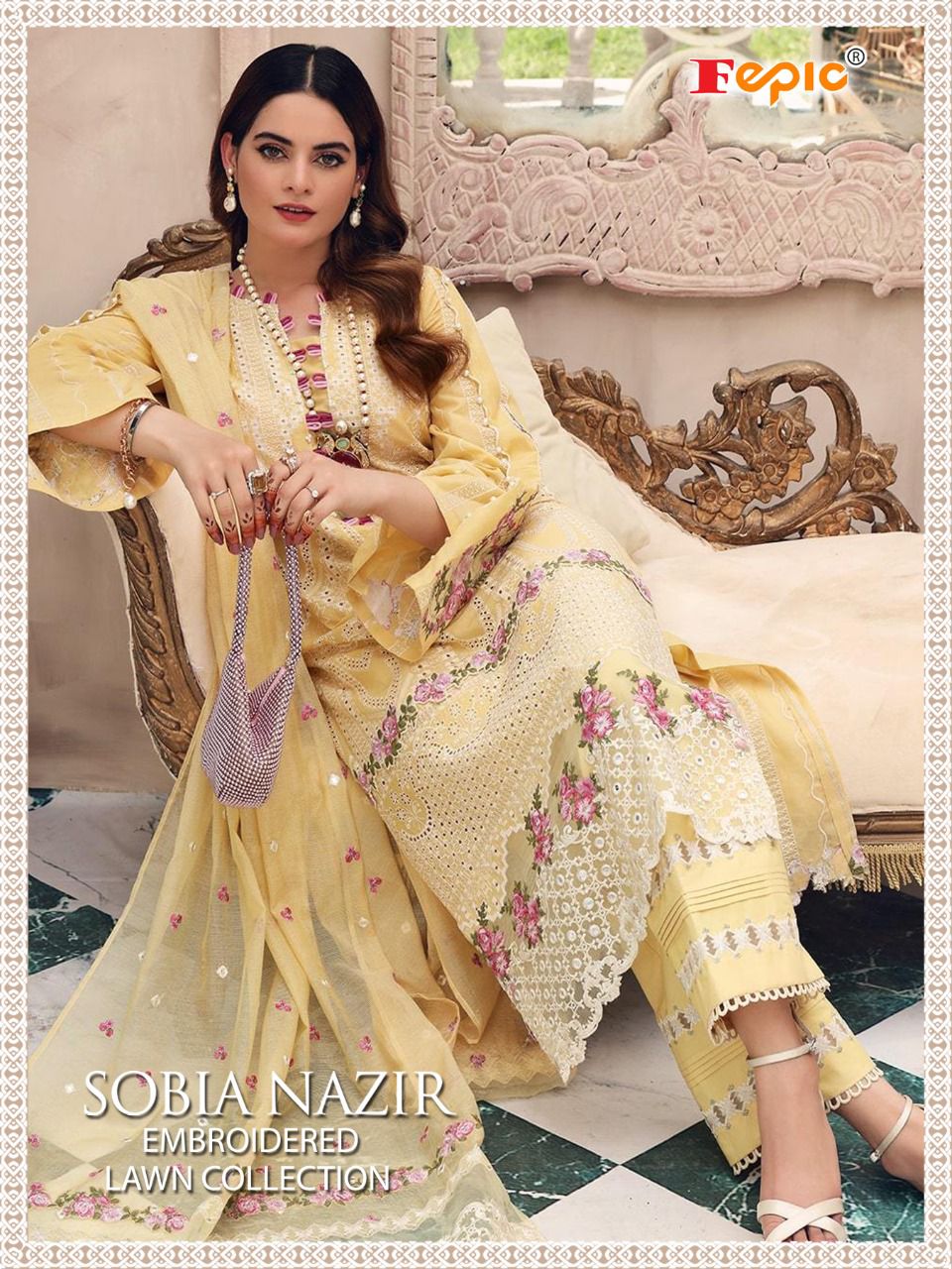 fepic rosemeen sobia nazir cotton regal look salwar suit catalog