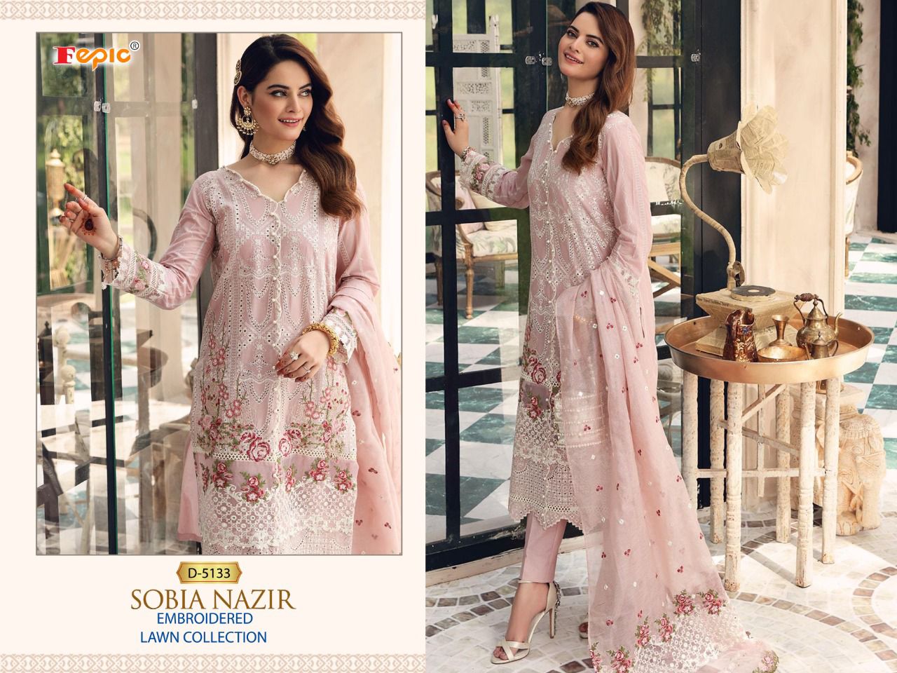 fepic rosemeen sobia nazir cotton regal look salwar suit catalog