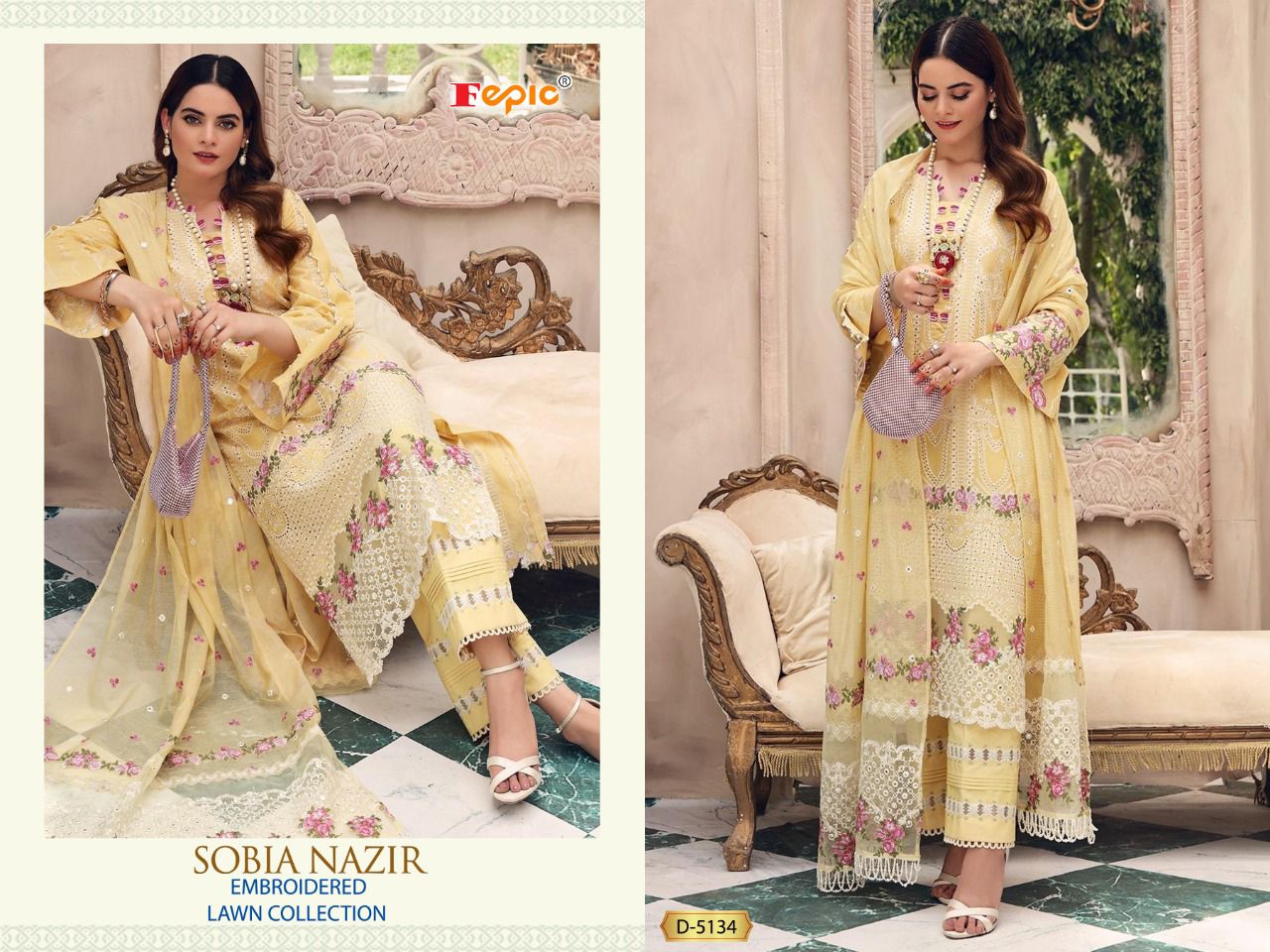 fepic rosemeen sobia nazir cotton regal look salwar suit catalog