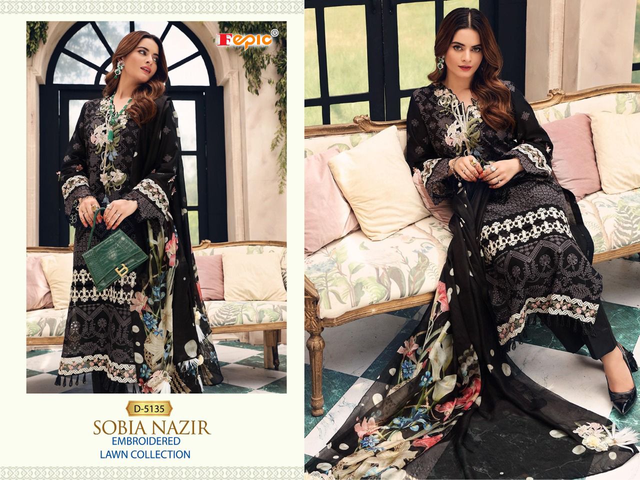 fepic rosemeen sobia nazir cotton regal look salwar suit catalog