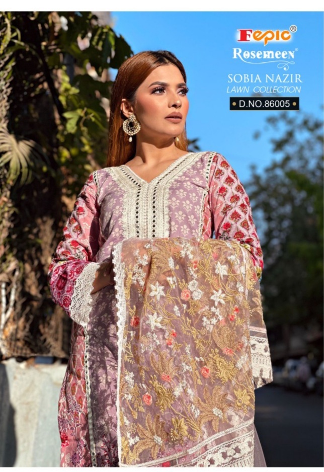 fepic sobia nazir 86005 cotton cambric regal look salwar suit single