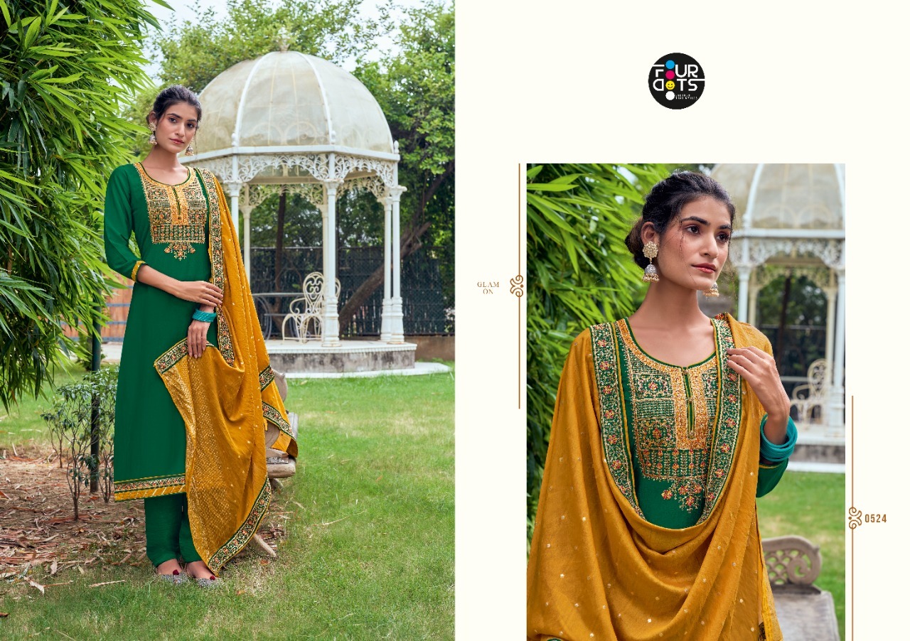 fourdots manjari vol 6  silk elegant salwar suit catalog