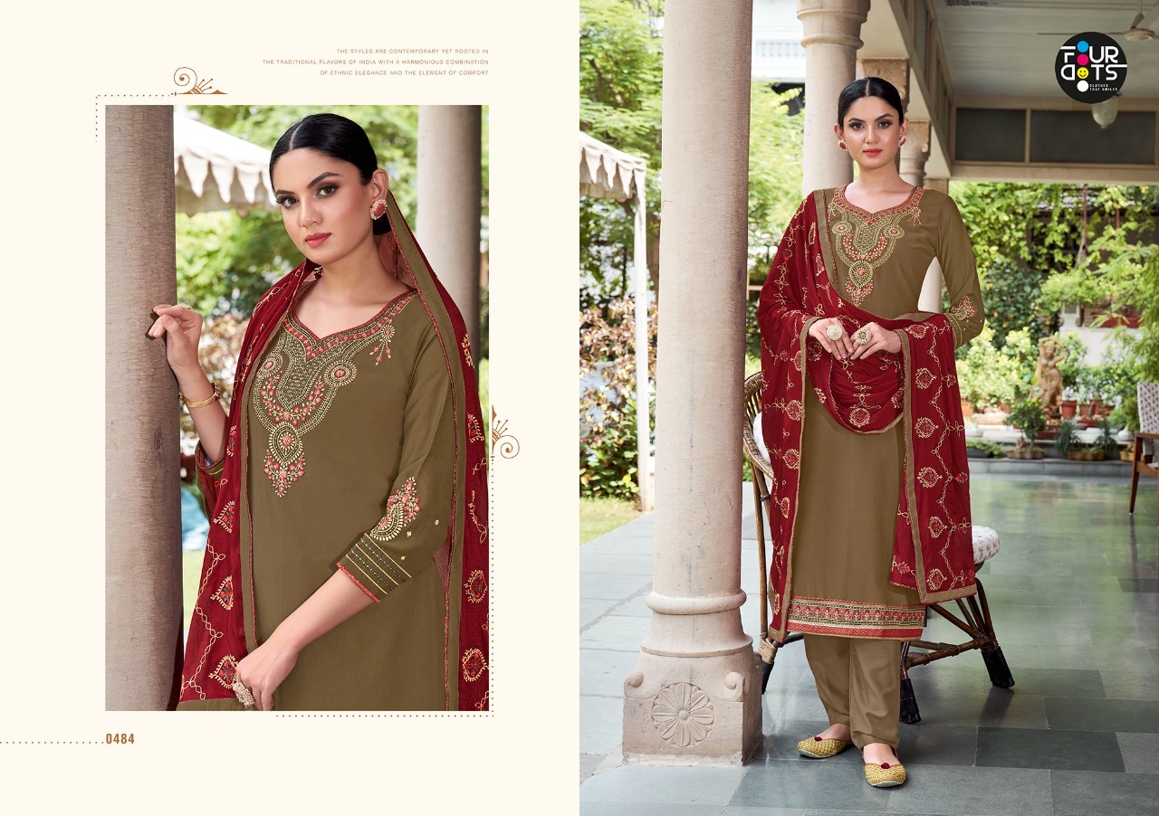 fourdots sangam vol 5 silk catchy look salwar suit catalog