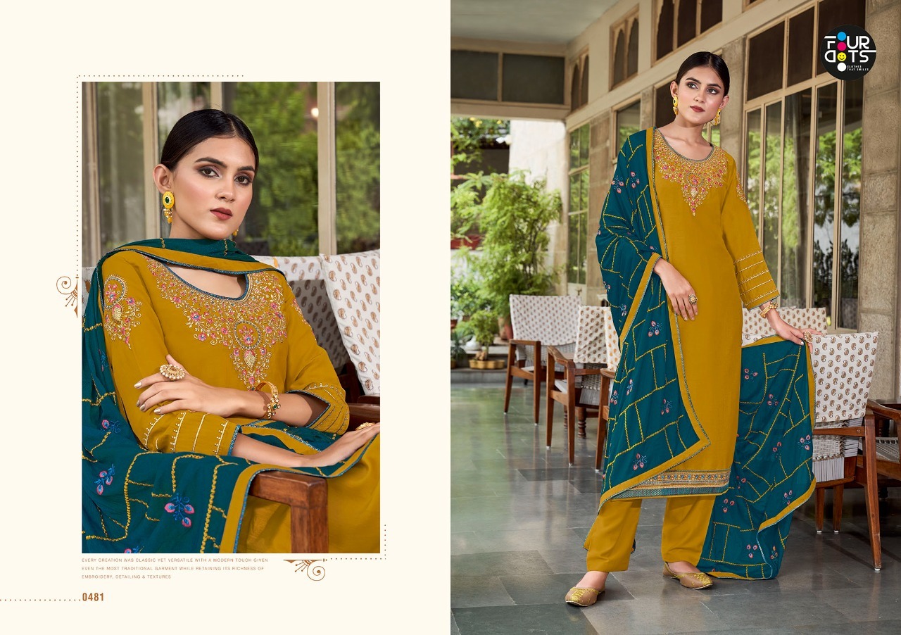 fourdots sangam vol 5 silk catchy look salwar suit catalog