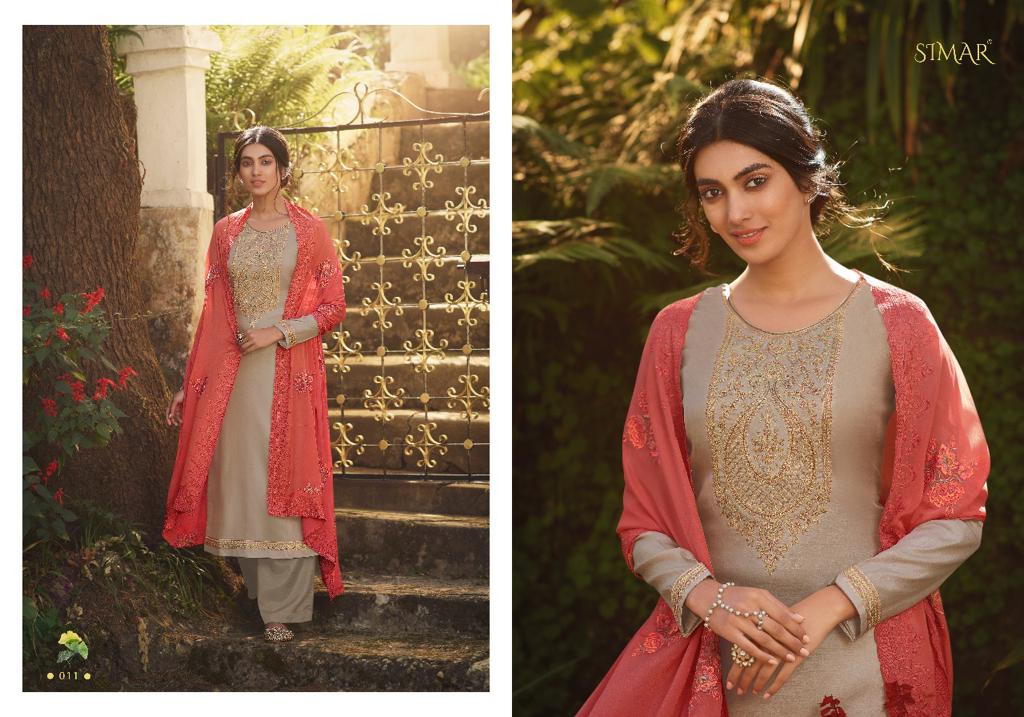 glossy bliss tusser silk gorgeous look salwar suit catalog