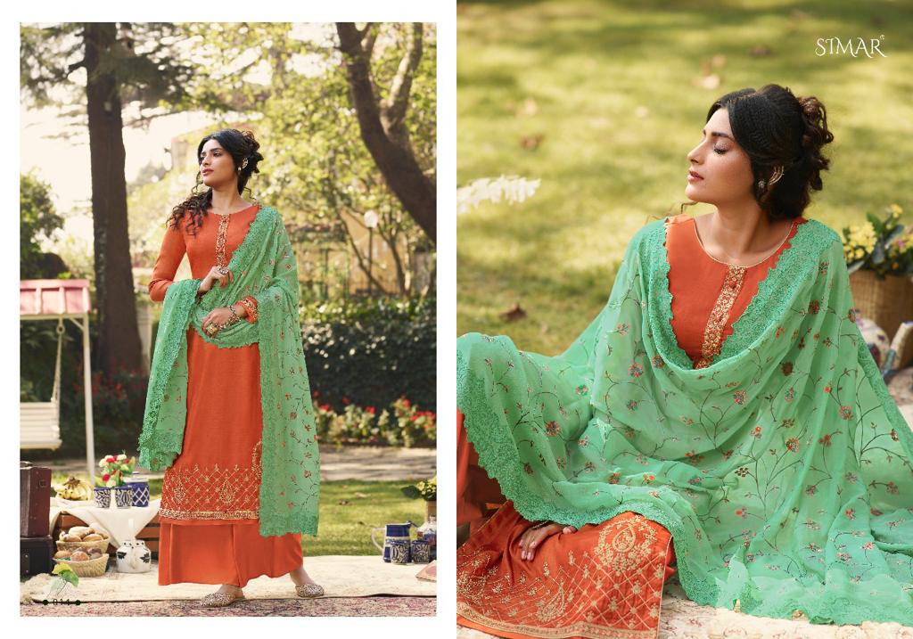 glossy bliss tusser silk gorgeous look salwar suit catalog