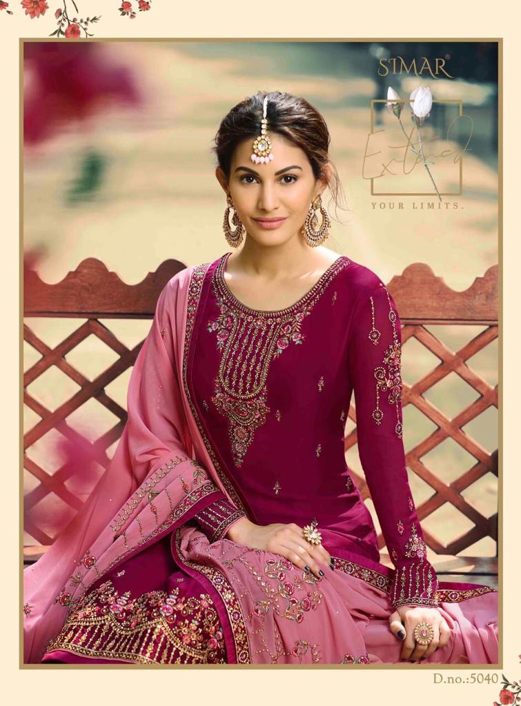 glossy d no 5040 5047 satin gorgeous look salwar suit catalog