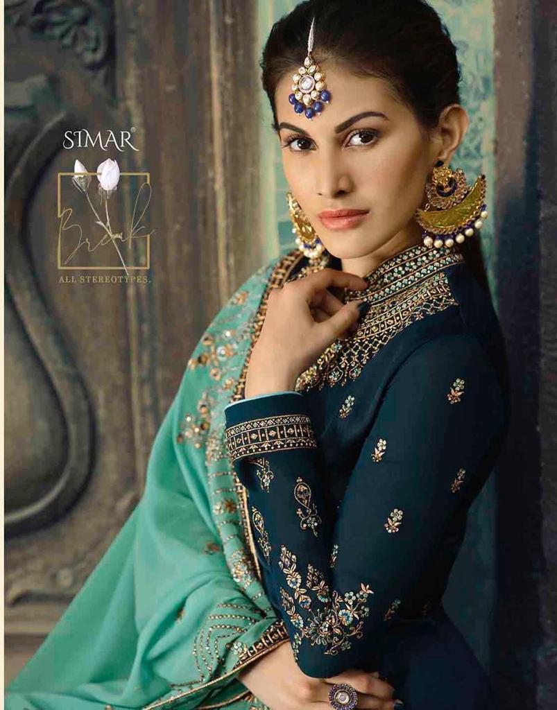 glossy d no 5040 5047 satin gorgeous look salwar suit catalog