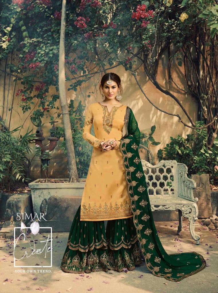 glossy d no 5040 5047 satin gorgeous look salwar suit catalog