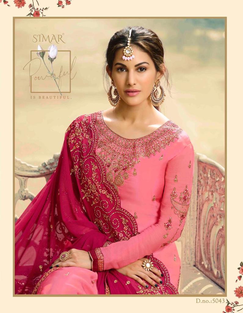 glossy d no 5040 5047 satin gorgeous look salwar suit catalog