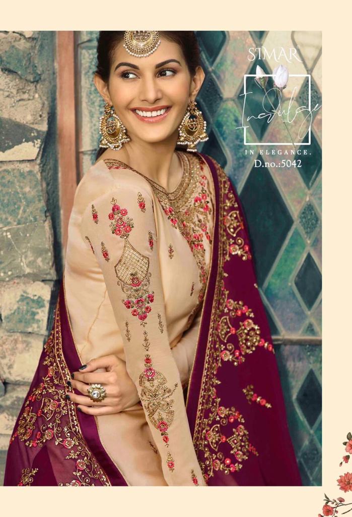 glossy d no 5040 5047 satin gorgeous look salwar suit catalog