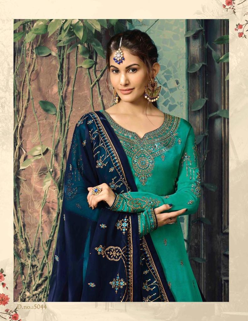 glossy d no 5040 5047 satin gorgeous look salwar suit catalog