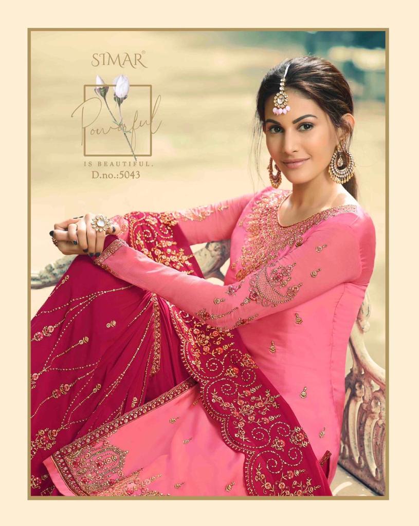 glossy d no 5040 5047 satin gorgeous look salwar suit catalog