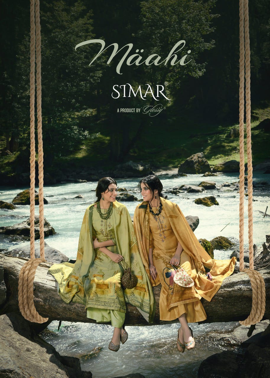 glossy maahi pashmina gorgeous look salwar suit catalog