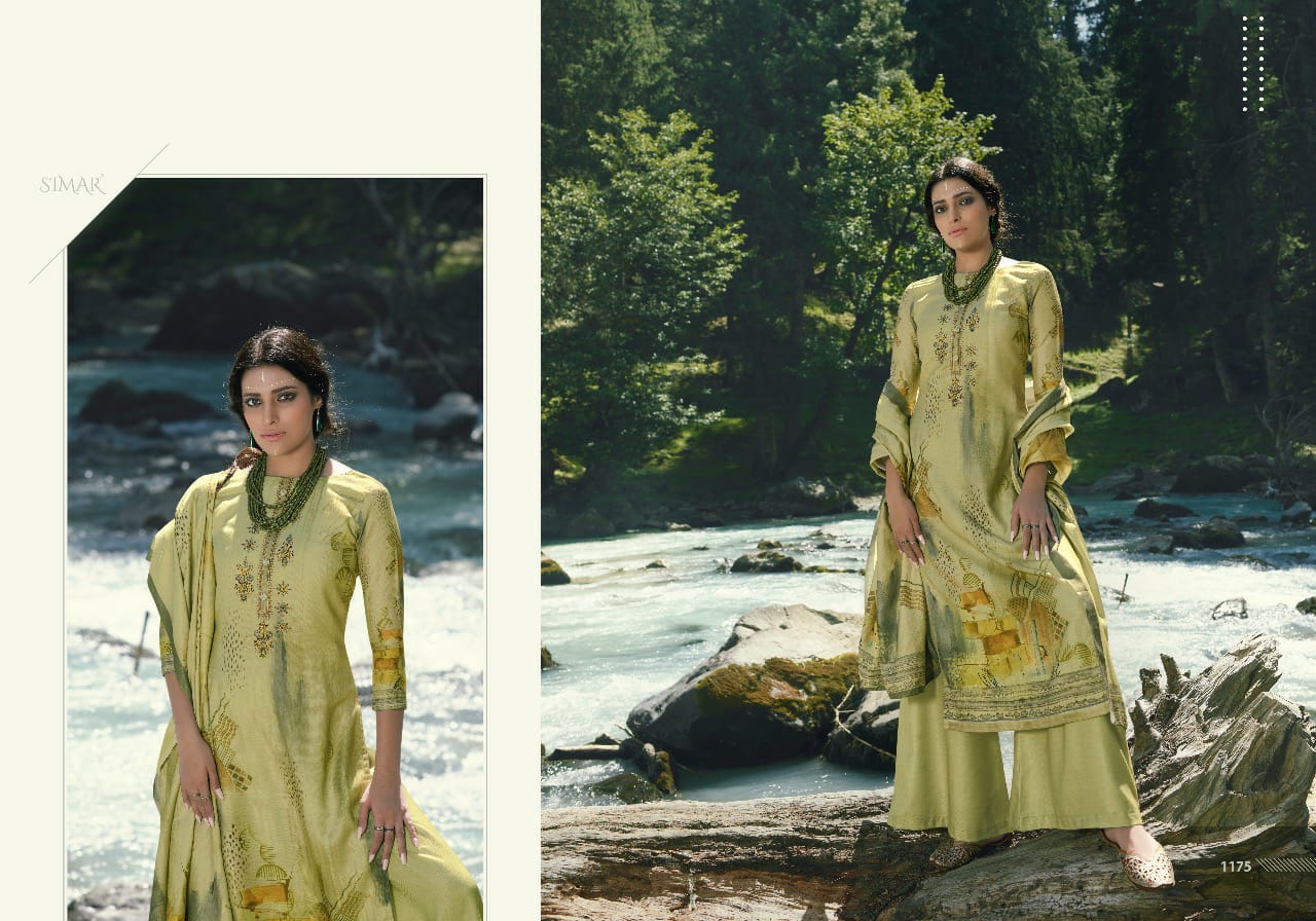 glossy maahi pashmina gorgeous look salwar suit catalog