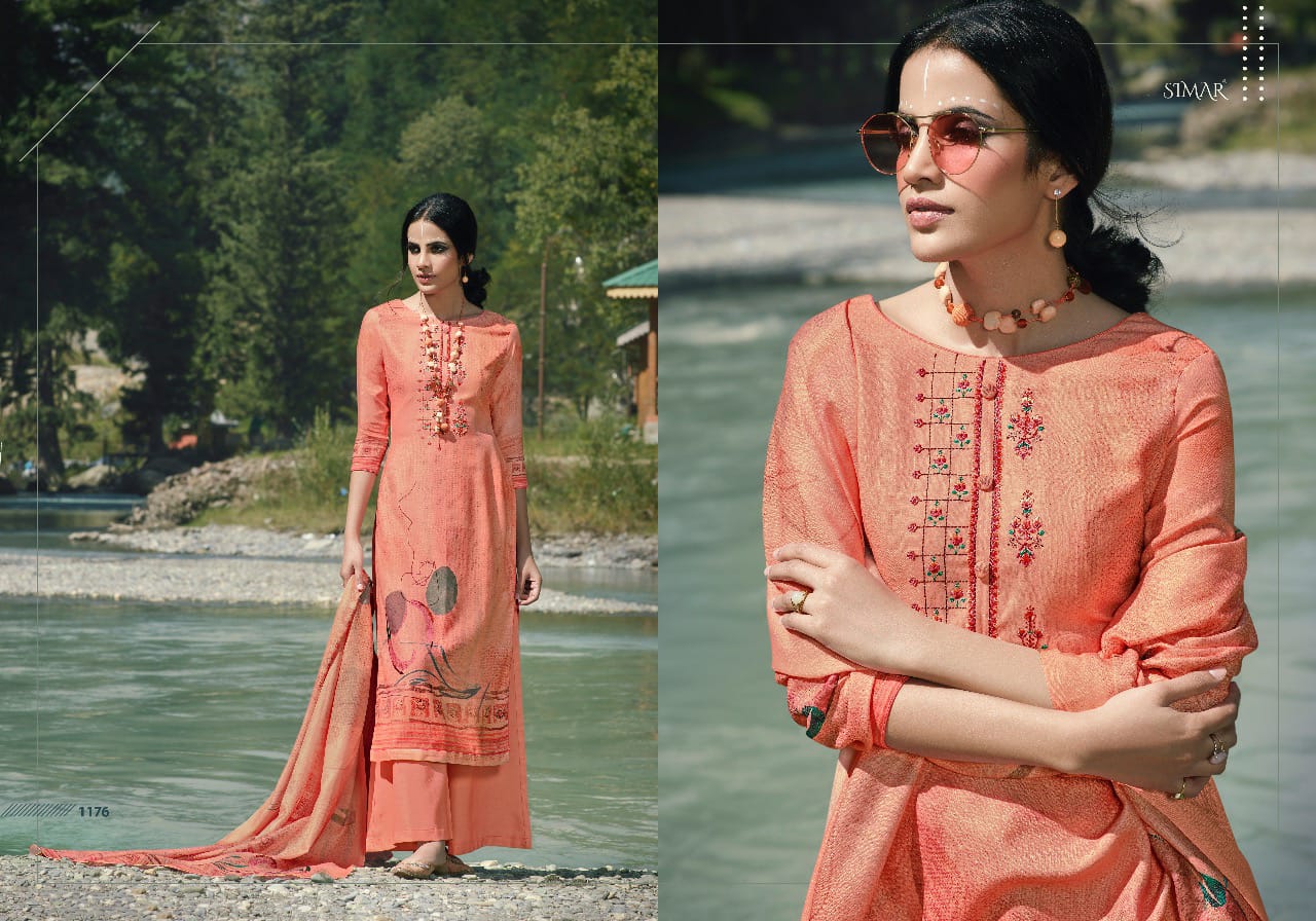 glossy maahi pashmina gorgeous look salwar suit catalog