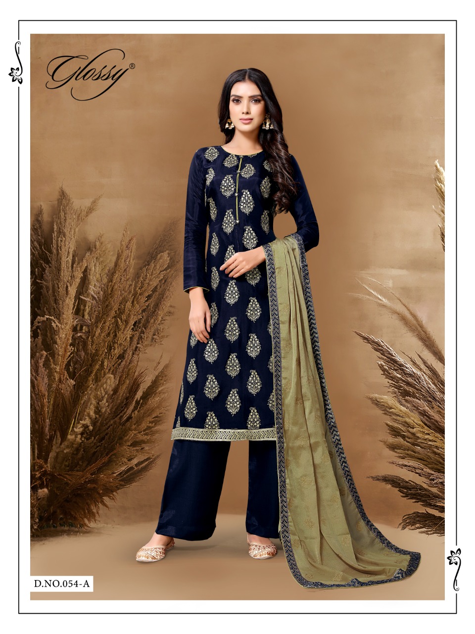 glossy naira viscose regal look salwar suit catalog