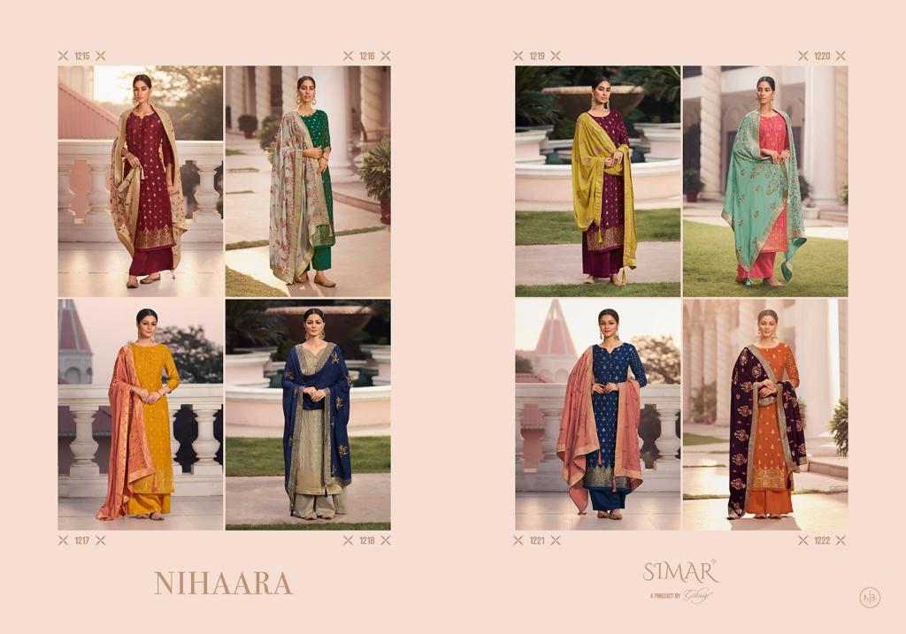 glossy nihaara viscose catchy look salwar suit catalog