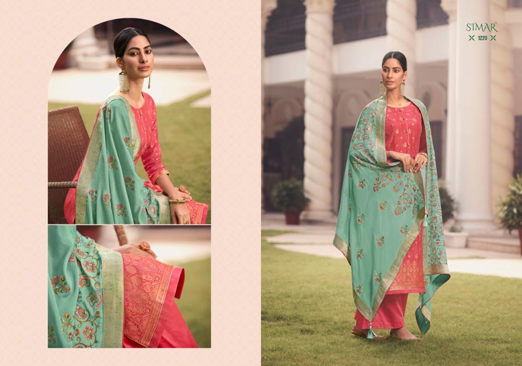 glossy nihaara viscose catchy look salwar suit catalog