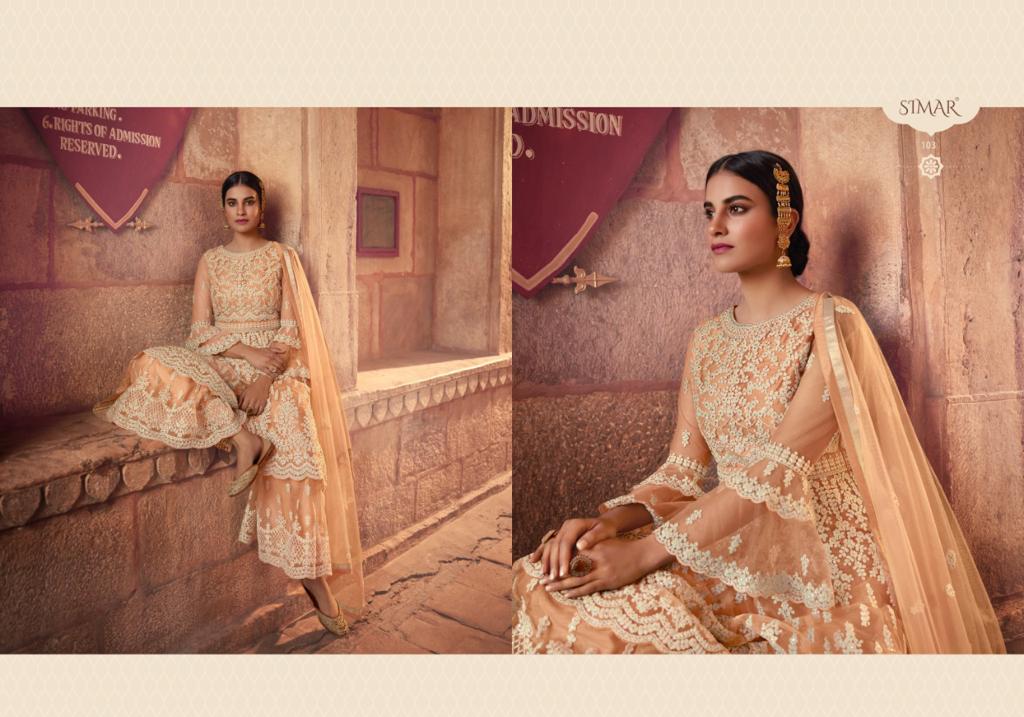 glossy shaad net gorgeous look salwar suit catalog