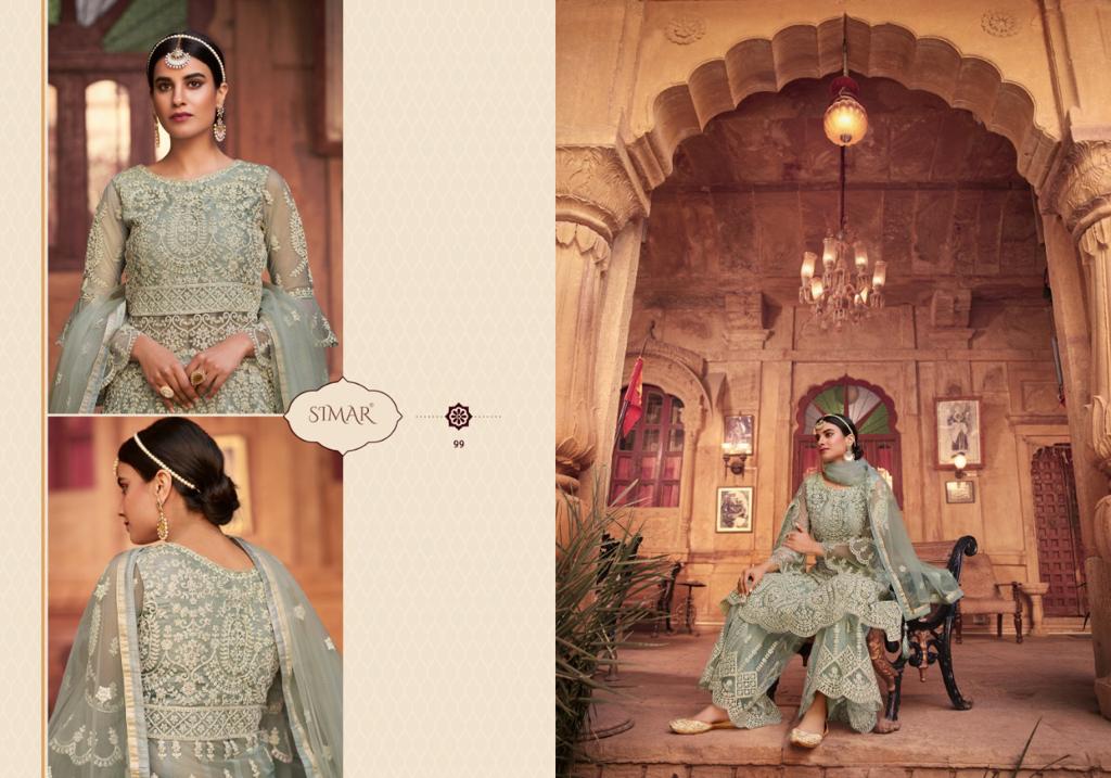 glossy shaad net gorgeous look salwar suit catalog