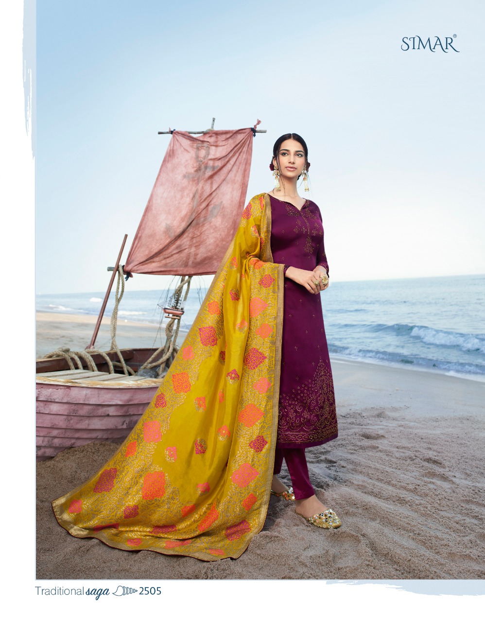 glossy solitaire georgette regal look salwar suit catalog