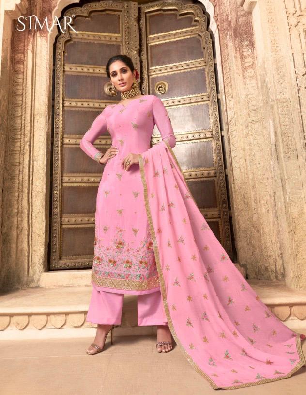 glossy suhani chinon gorgeous look salwar suit catalog