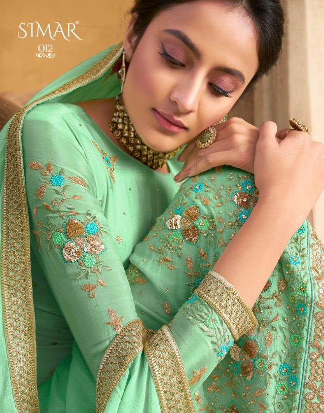 glossy suhani chinon gorgeous look salwar suit catalog