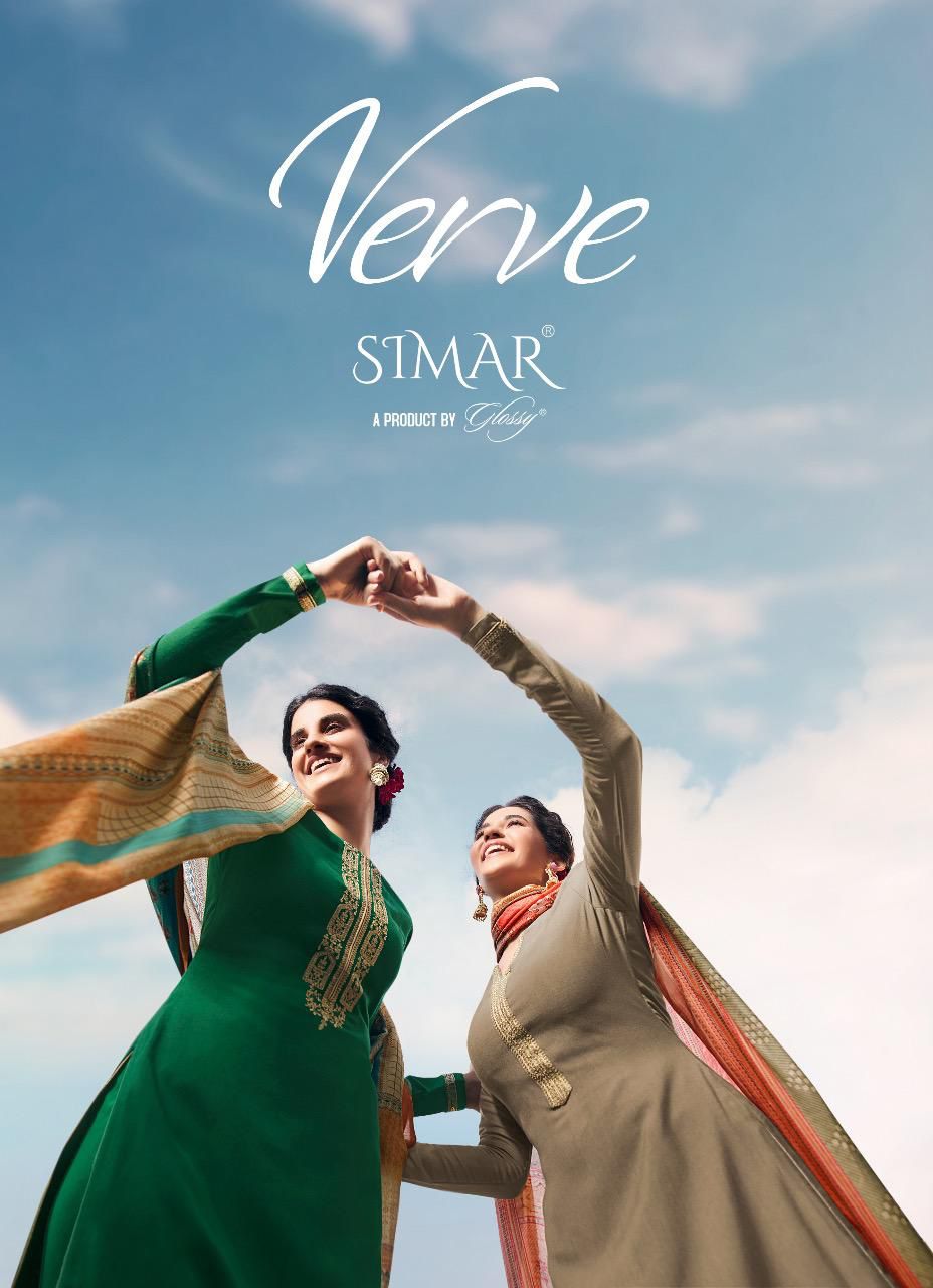 Glossy verve silk  festive look salwar suit catalog