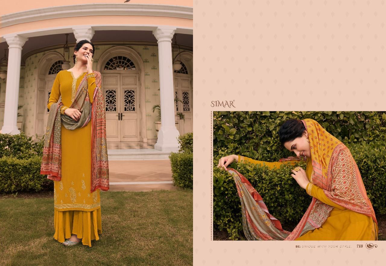 Glossy verve silk  festive look salwar suit catalog