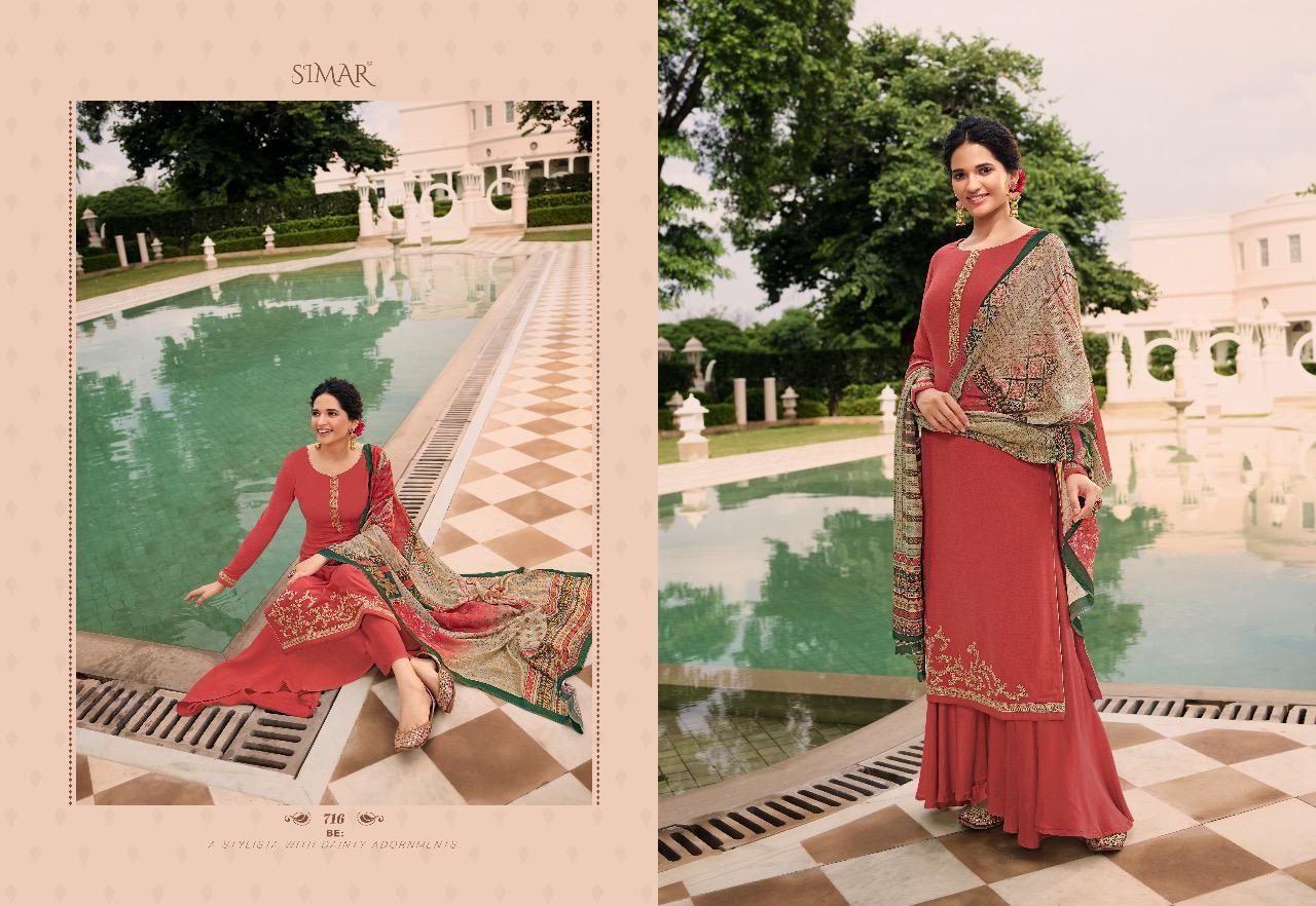 Glossy verve silk  festive look salwar suit catalog